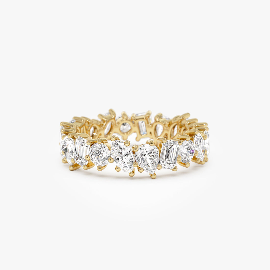 Multi Shaped Lab Grown Dimaond Full Eternity Wedding Band