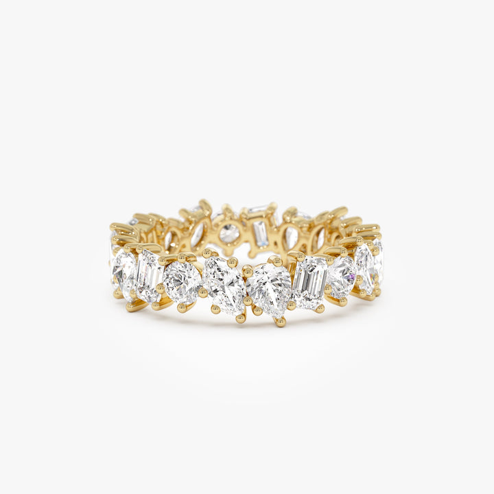 Multi Shaped Lab Grown Dimaond Full Eternity Wedding Band