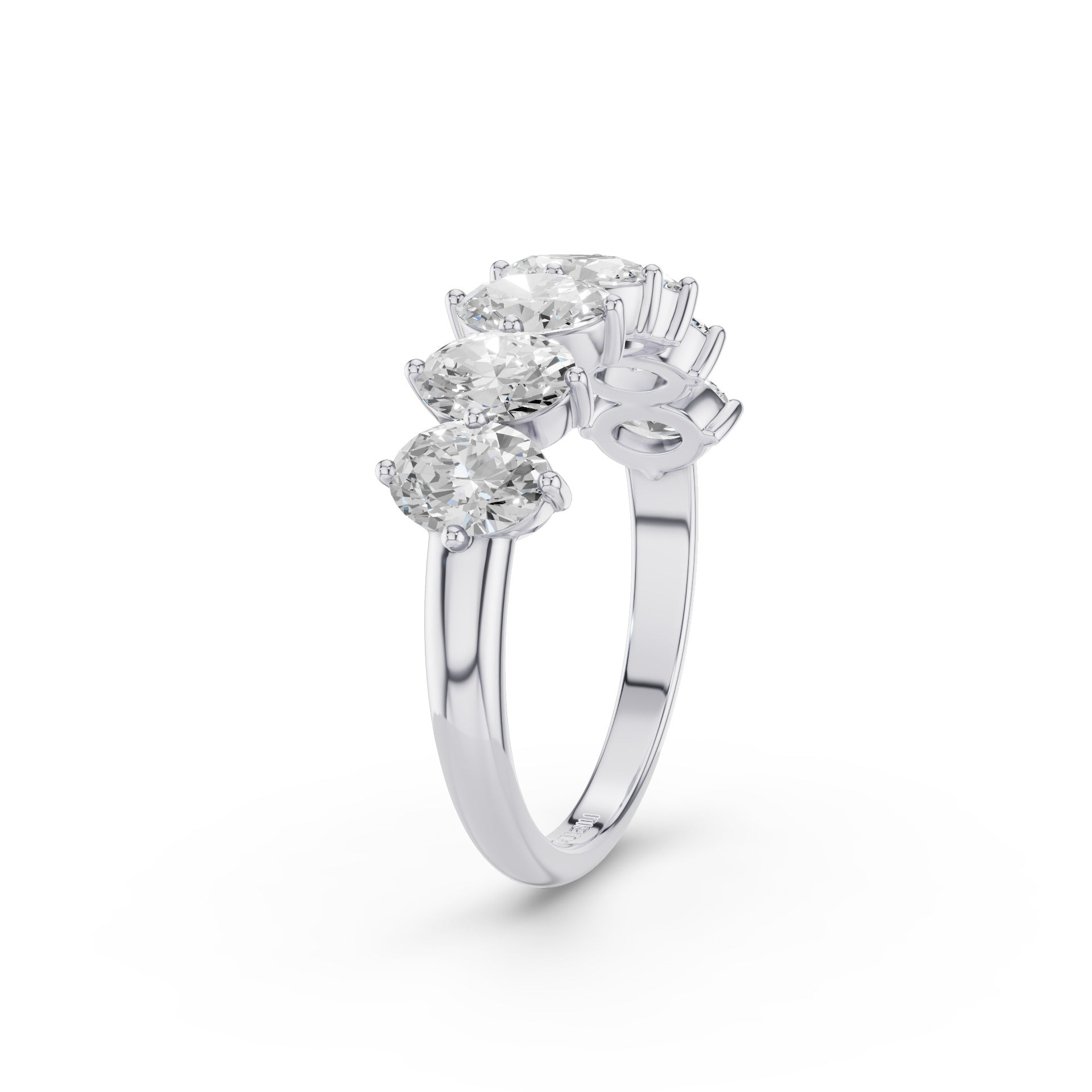 Oval Cut Lab Diamond Anniversary Ring