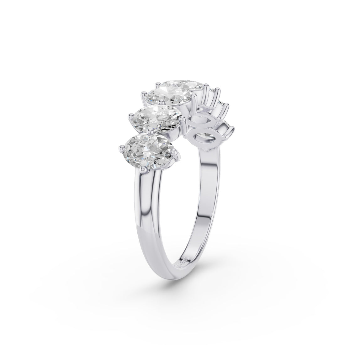 Oval Cut Lab Diamond Anniversary Ring