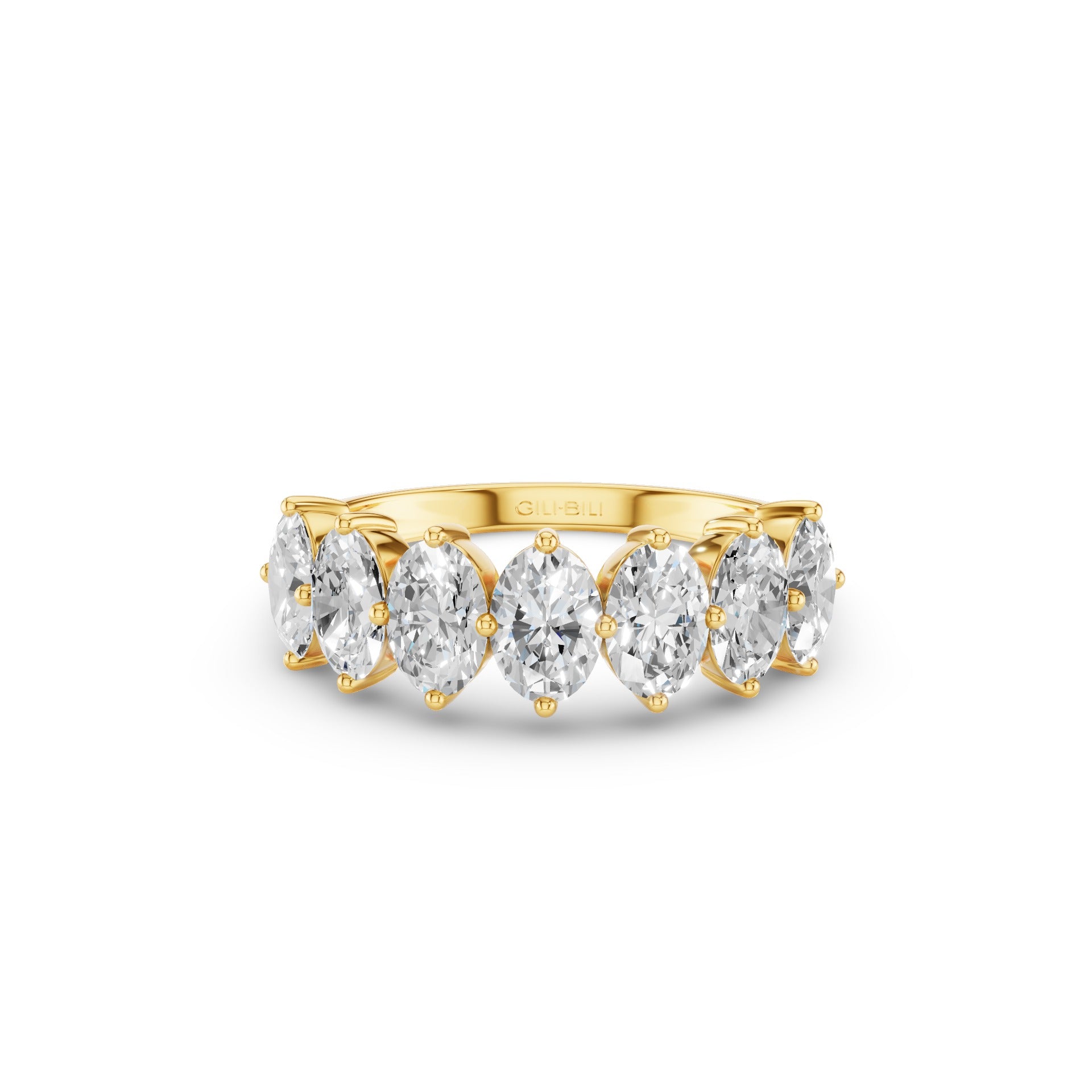 Oval Cut Lab Diamond Anniversary Ring
