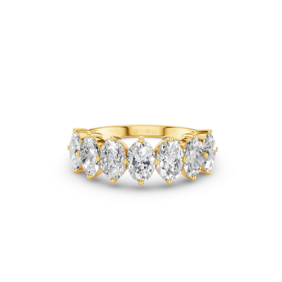 Oval Cut Lab Diamond Anniversary Ring