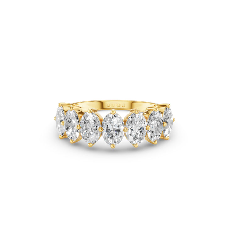 Oval Cut Lab Diamond Anniversary Ring