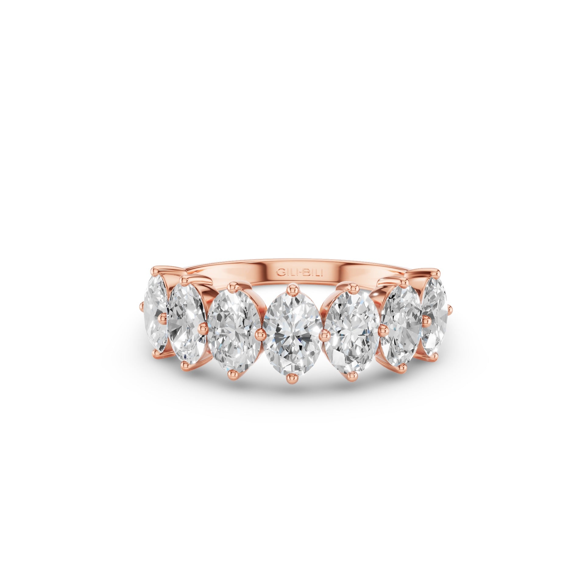 Oval Cut Lab Diamond Anniversary Ring