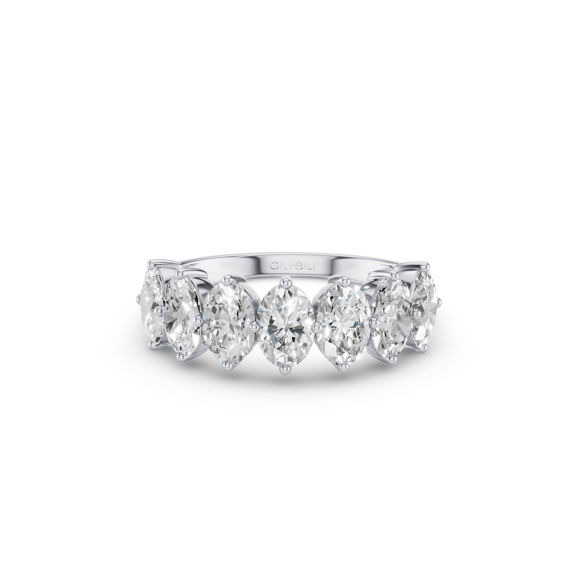 Oval Cut Lab Diamond Anniversary Ring