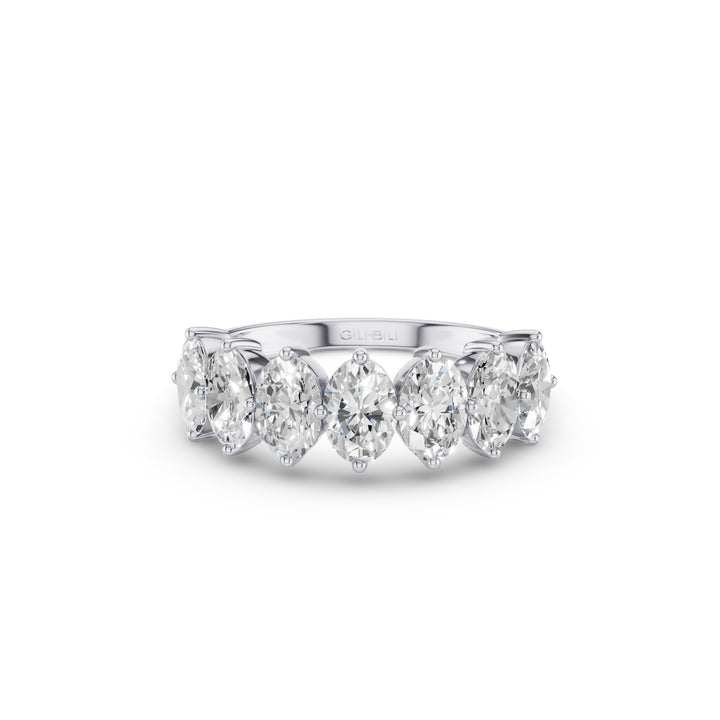 Oval Cut Lab Diamond Anniversary Ring