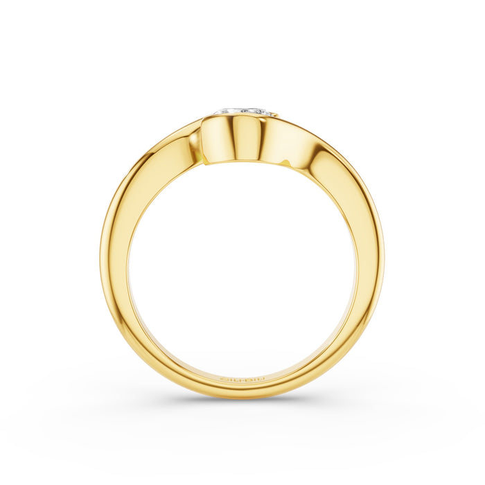 Oval Lab Diamond S Setting Engagement Ring