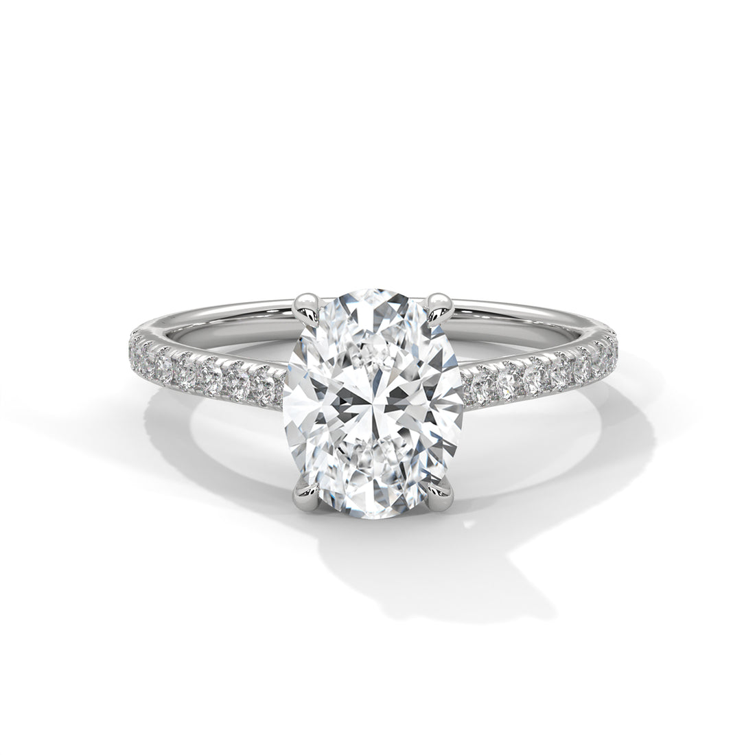 Diamond ring with a white background