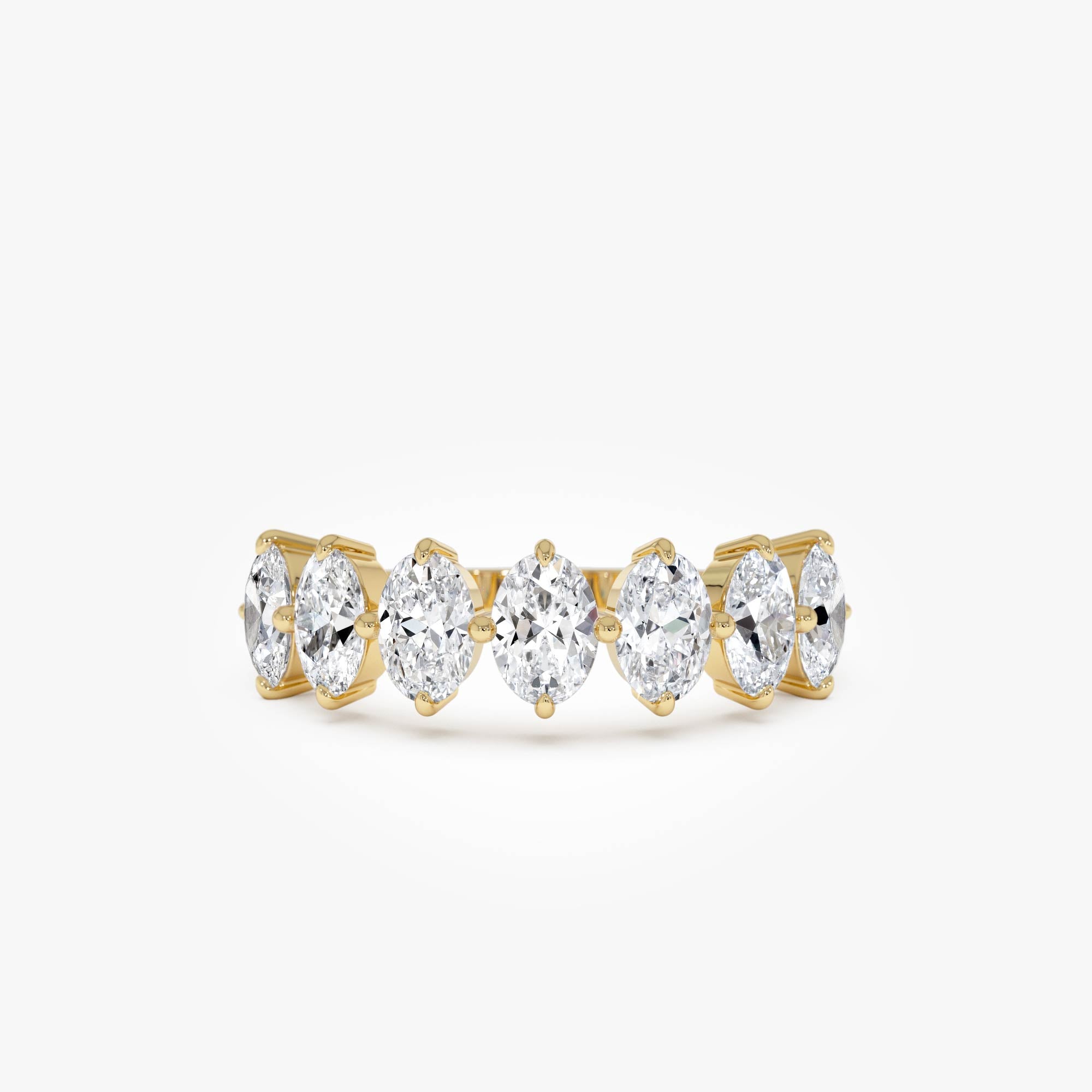 Oval Cut Lab Diamond Anniversary Ring