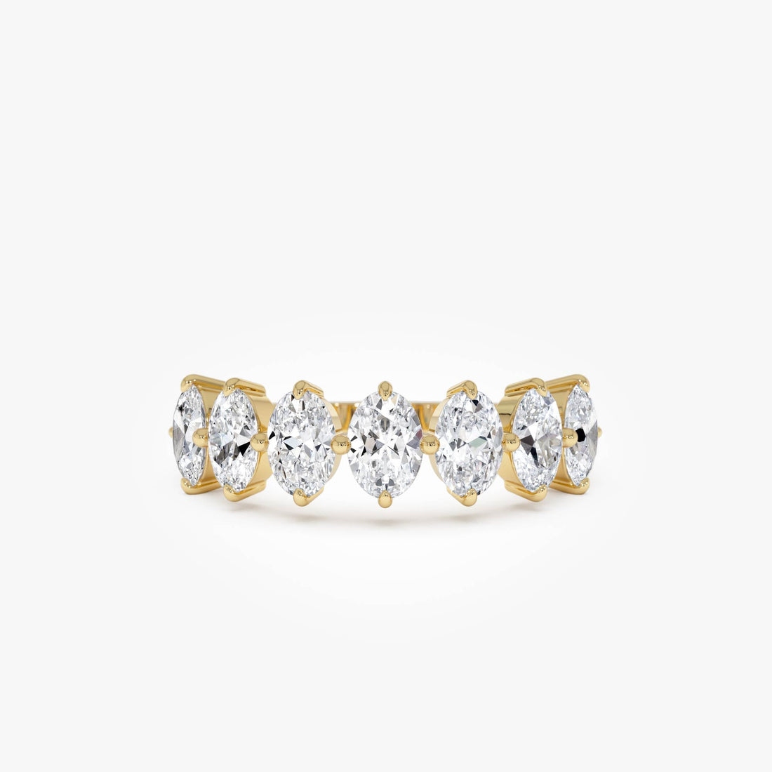 Oval Cut Lab Diamond Anniversary Ring