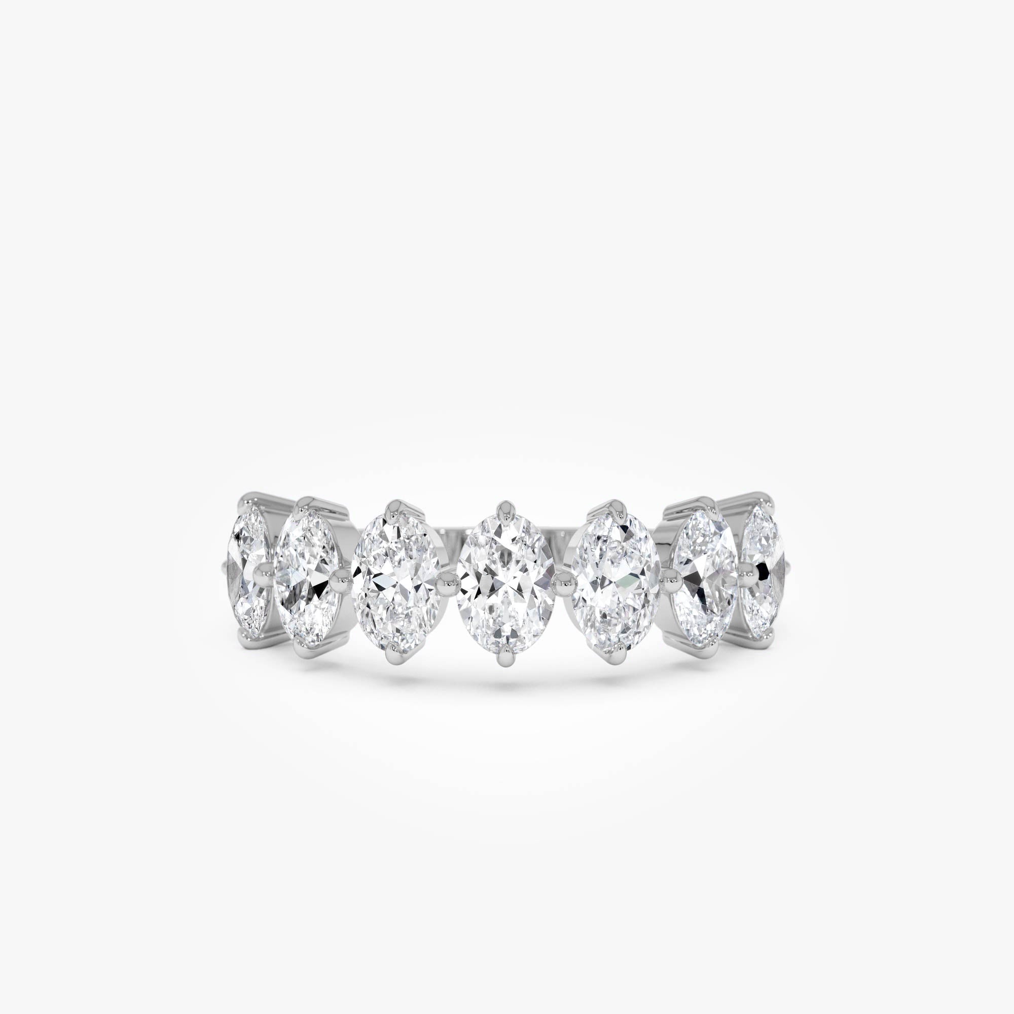 Oval Cut Lab Diamond Anniversary Ring
