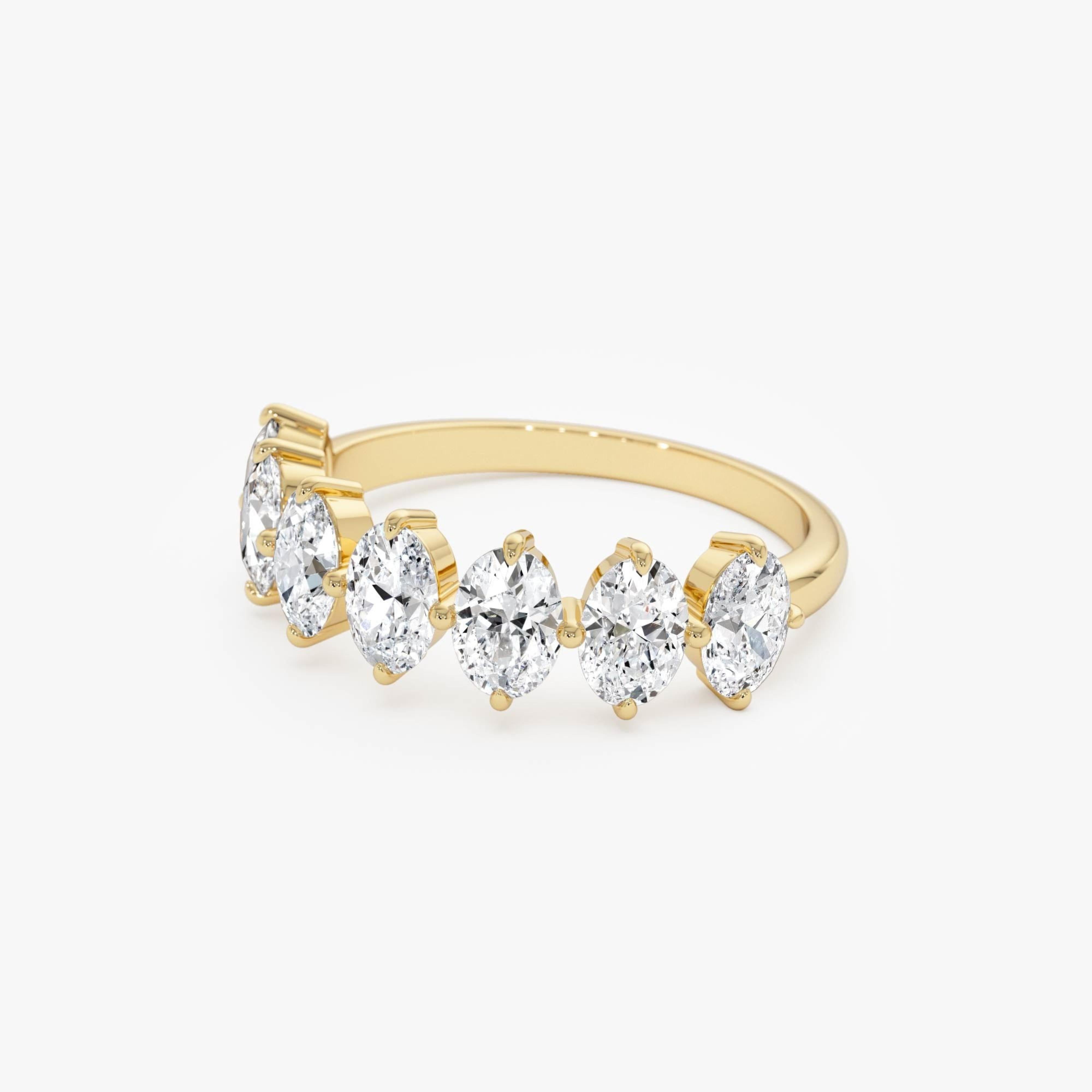 Oval Cut Lab Diamond Anniversary Ring