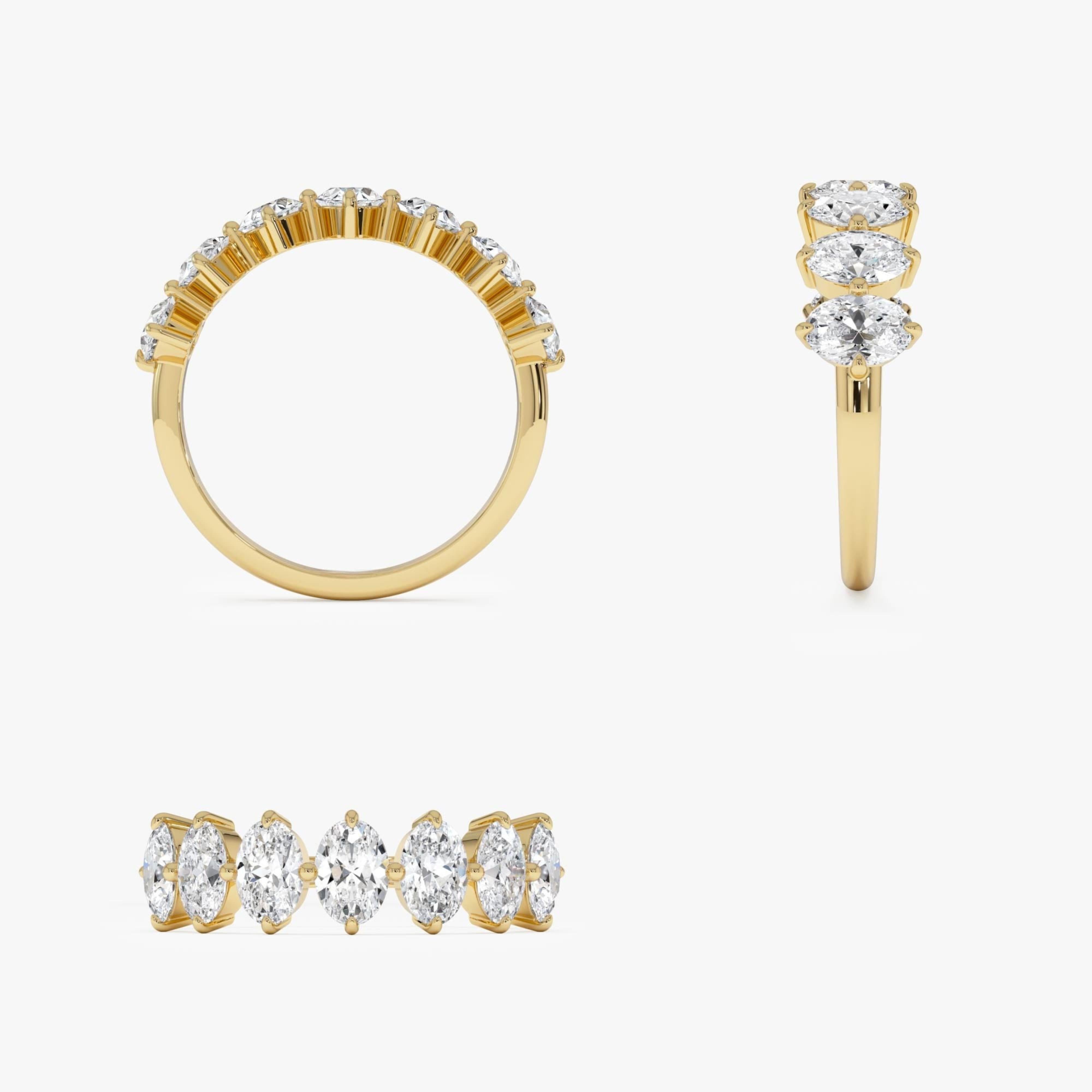 Oval Cut Lab Diamond Anniversary Ring