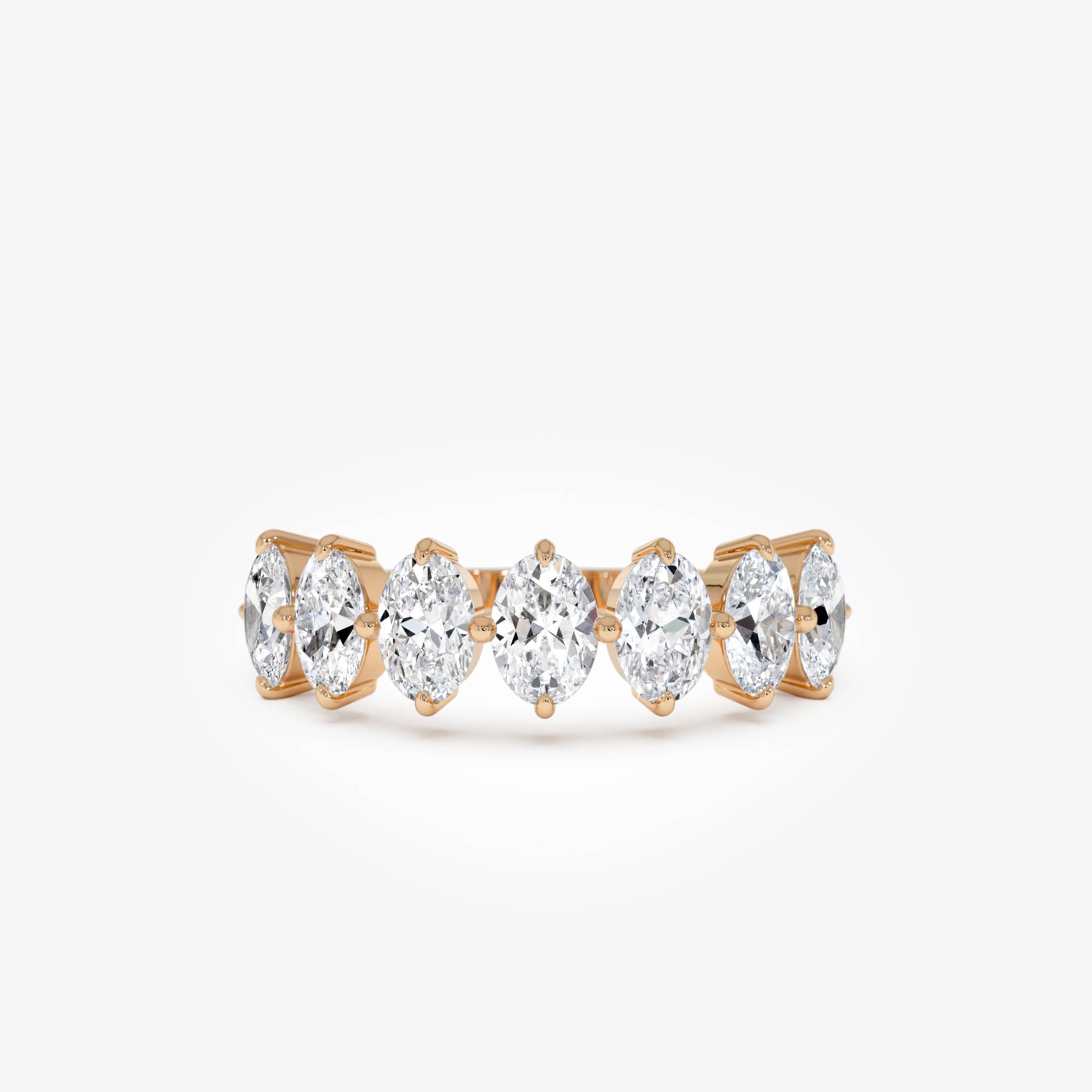 Oval Cut Lab Diamond Anniversary Ring