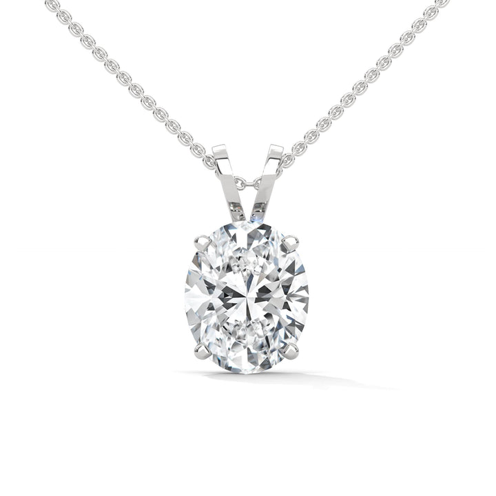 Diamond necklace on a white background