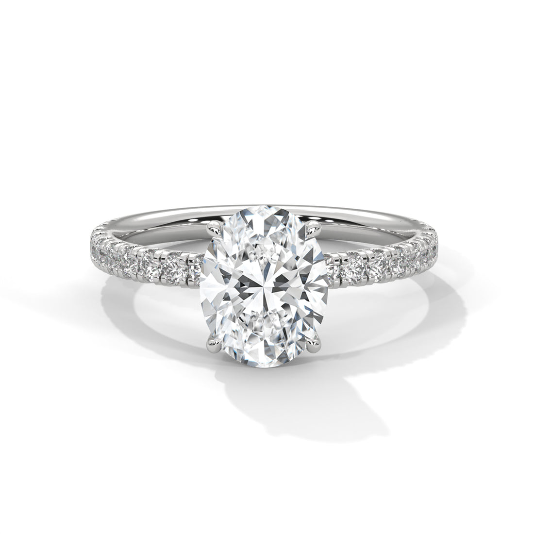 Diamond ring with a white background