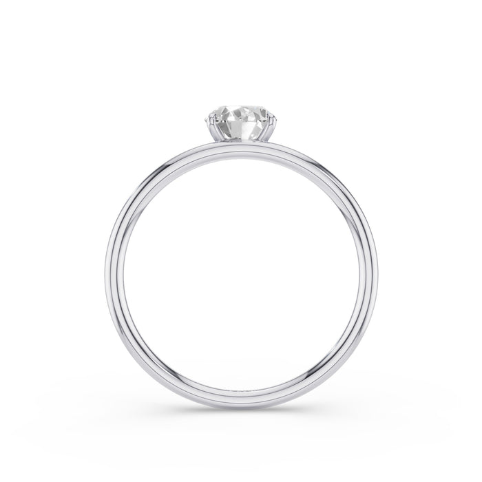 Oval Shaped Lab Grown Diamond Basket Solitaire Ring