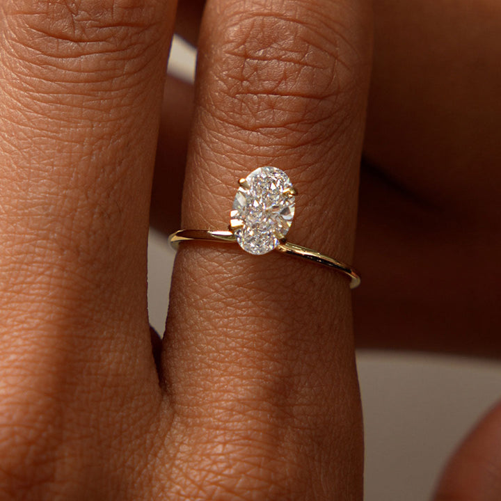 Oval Basket engagement ring