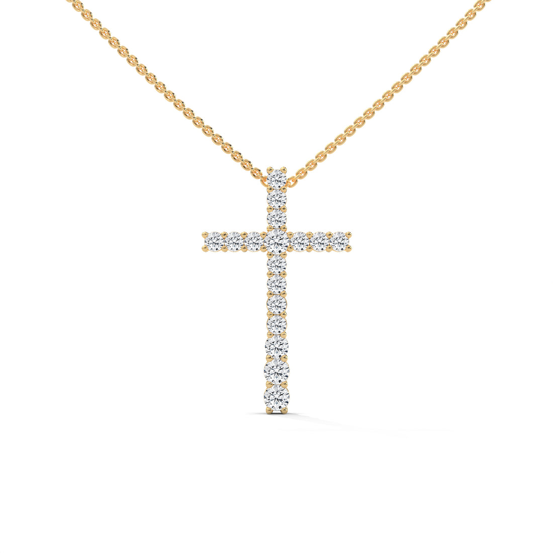 Diamond cross necklace
