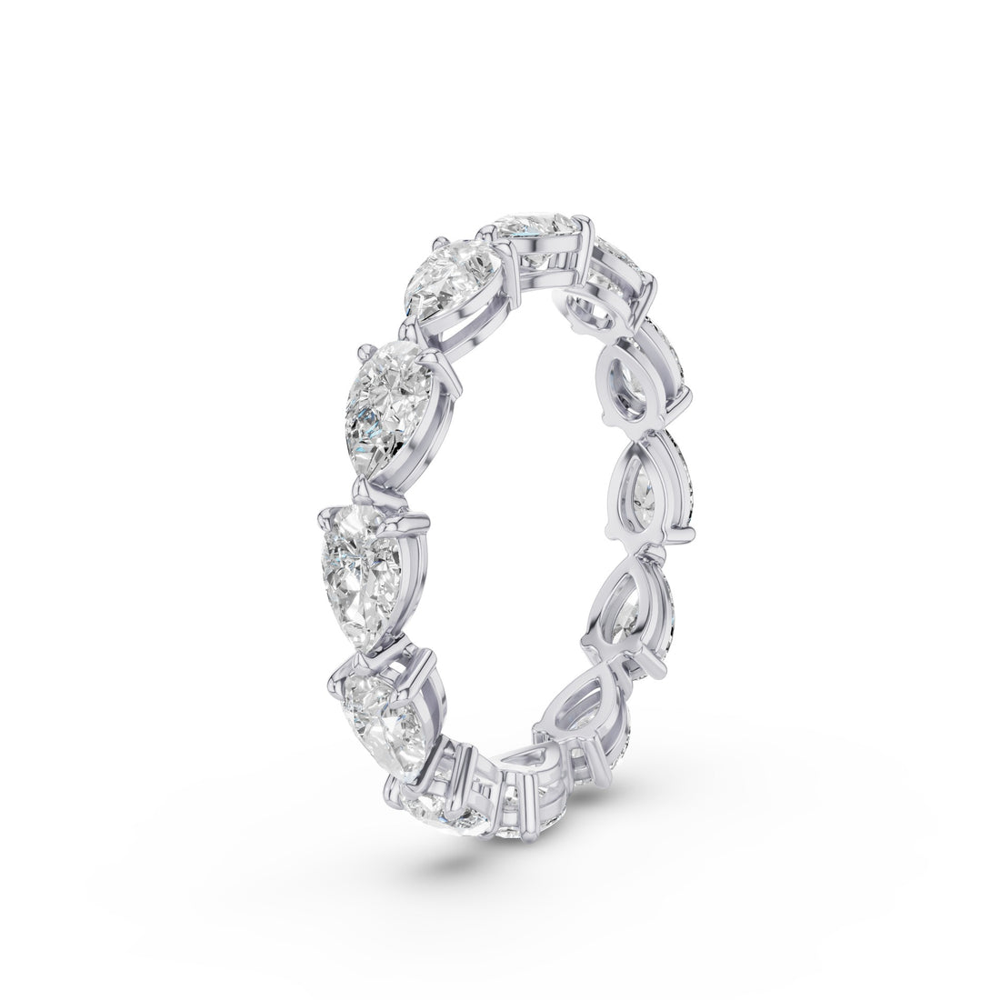 Pear Shape Horizontal Full Eternity Lab Grown Diamond Ring
