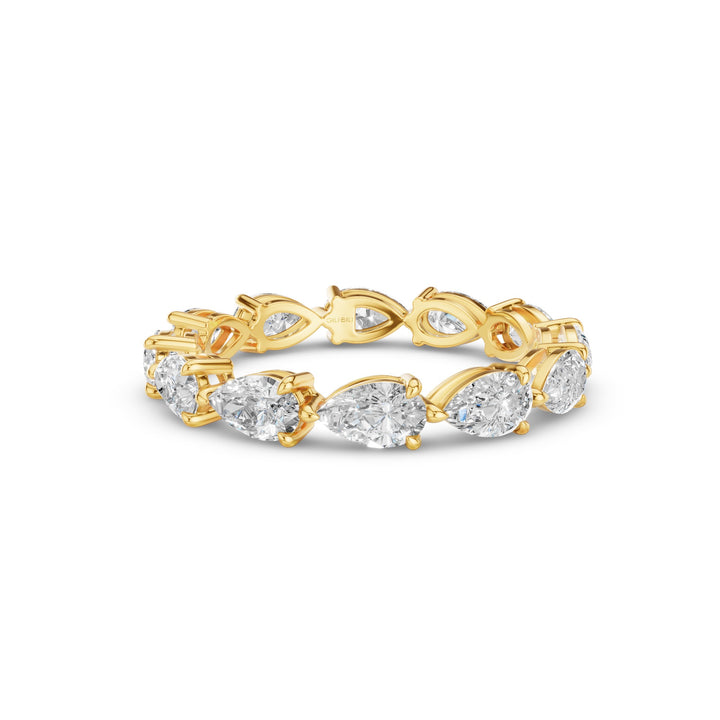 Pear Shape Horizontal Full Eternity Lab Grown Diamond Ring