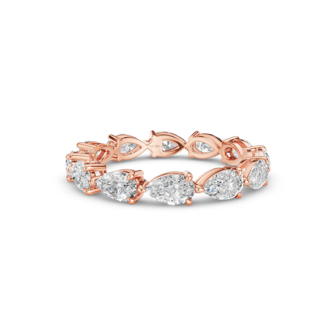 Pear Shape Horizontal Full Eternity Lab Grown Diamond Ring