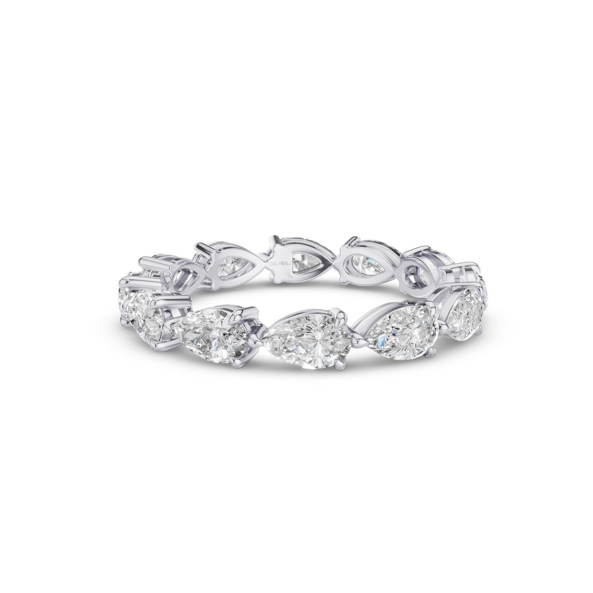 Pear Shape Horizontal Full Eternity Lab Grown Diamond Ring
