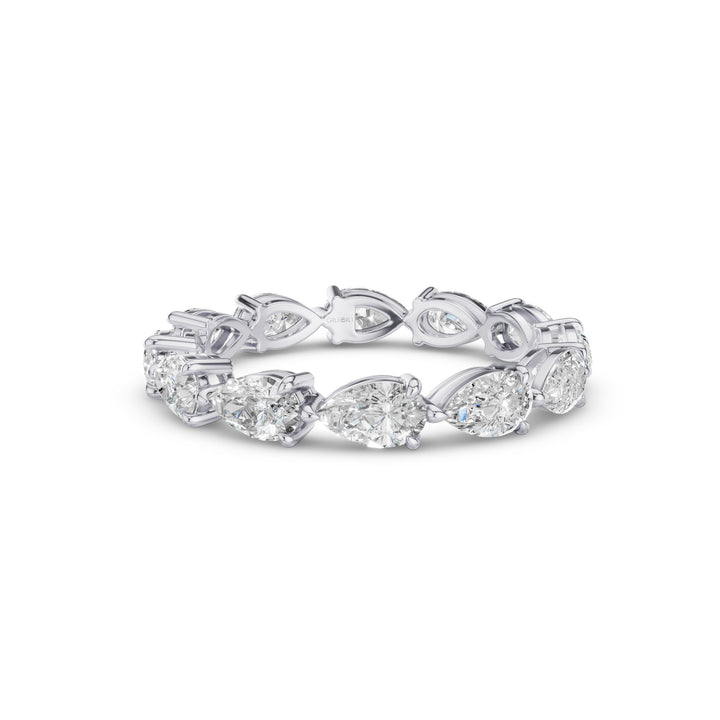 Pear Shape Horizontal Full Eternity Lab Grown Diamond Ring