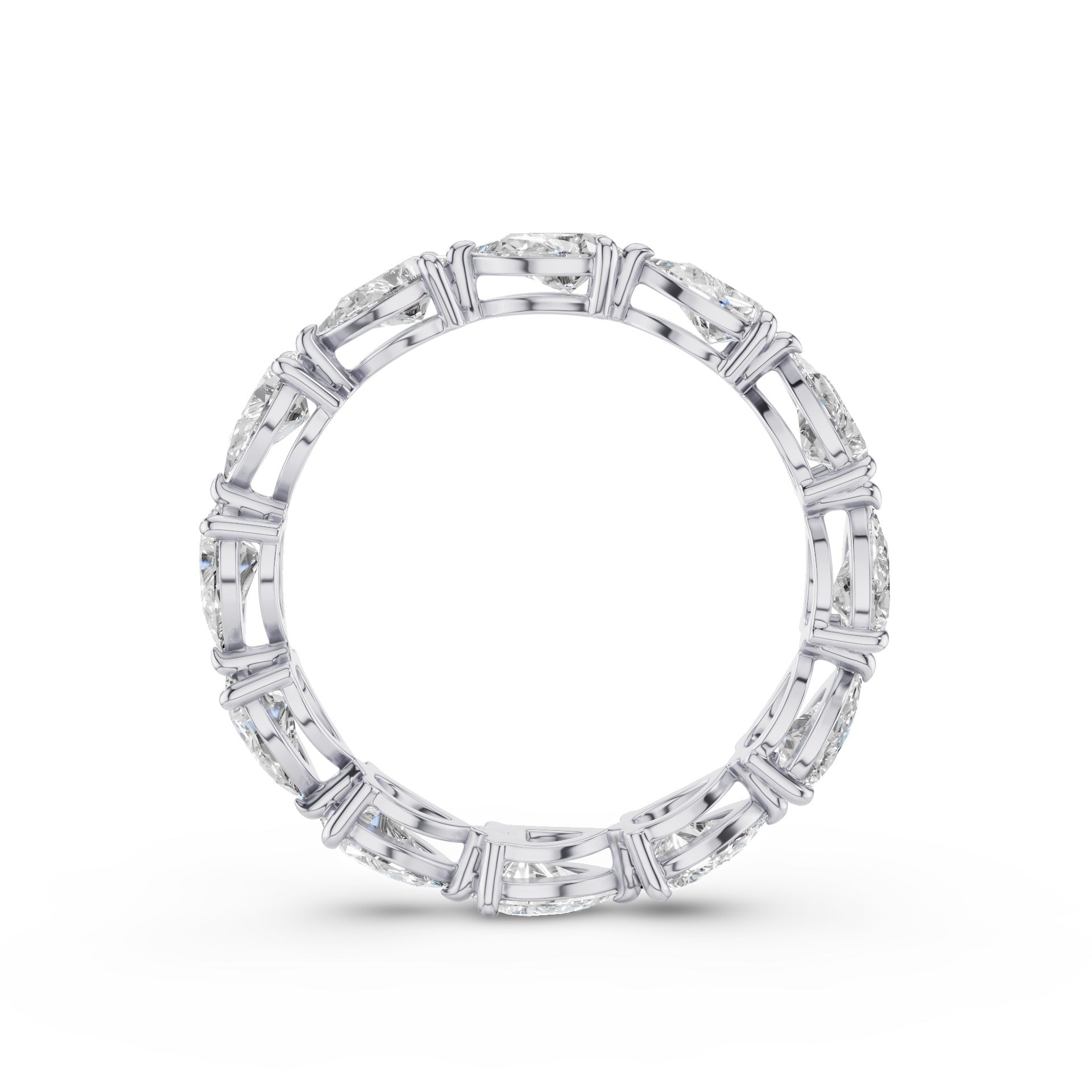 Pear Shape Horizontal Full Eternity Lab Grown Diamond Ring