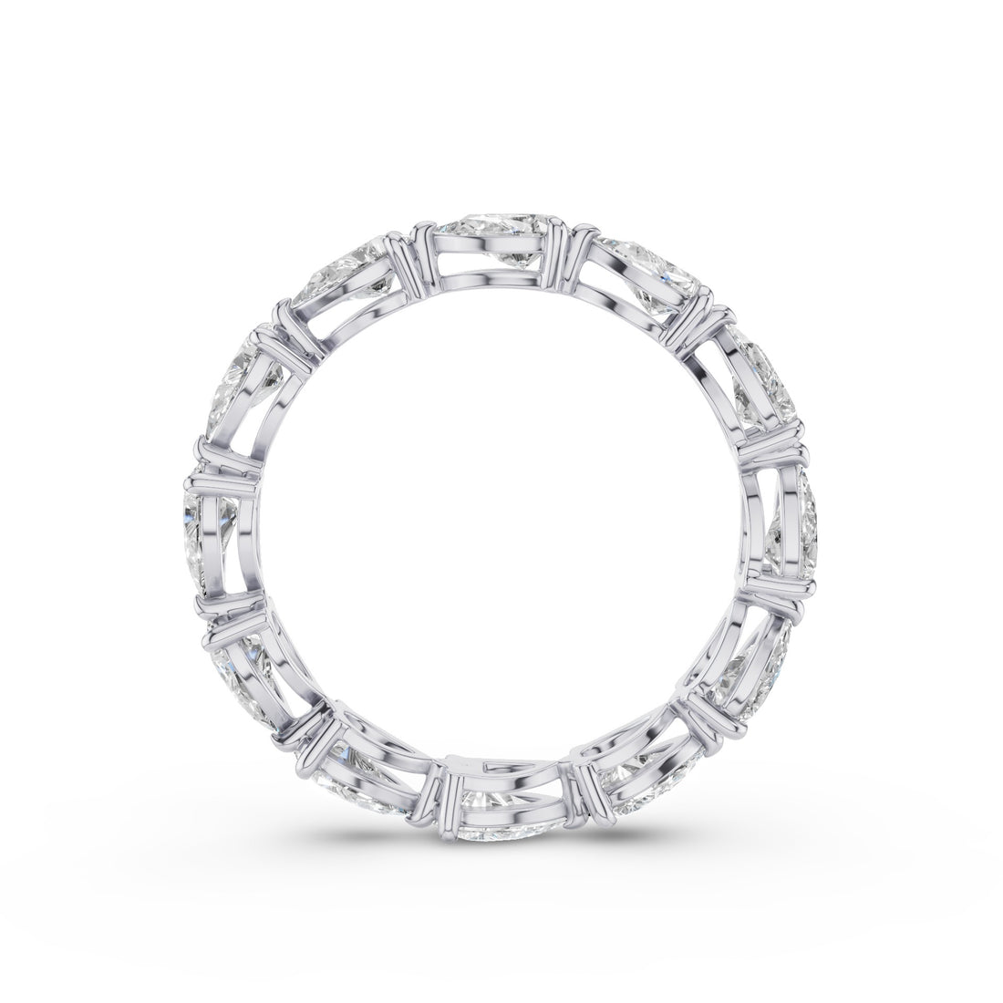 Pear Shape Horizontal Full Eternity Lab Grown Diamond Ring