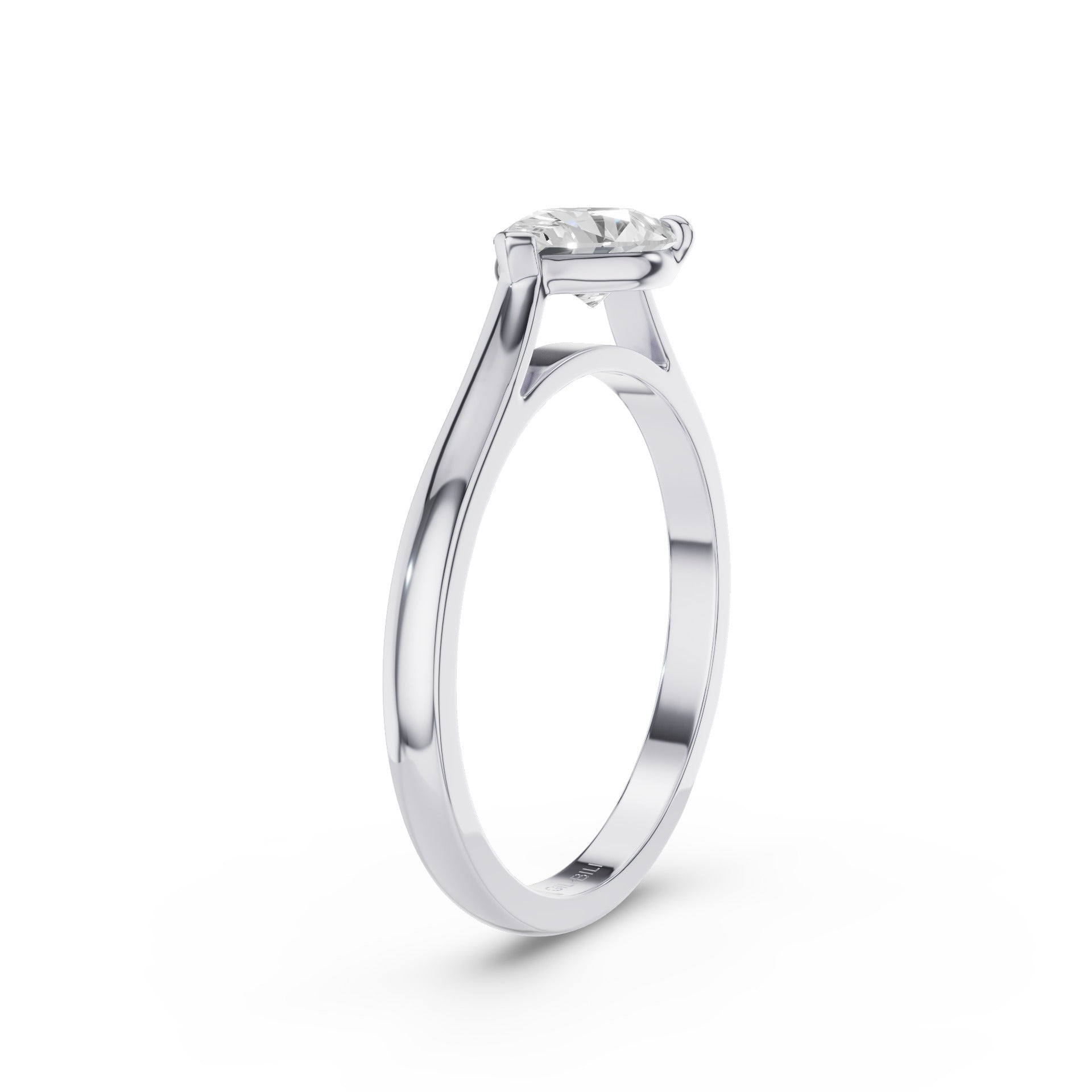 Pear Shape East West Setting Diamond Engagement Ring