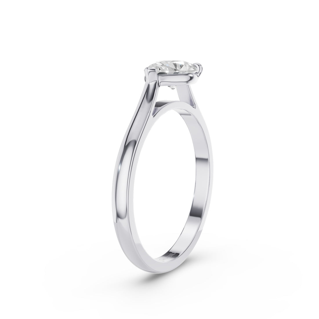 Pear Shape East West Setting Diamond Engagement Ring