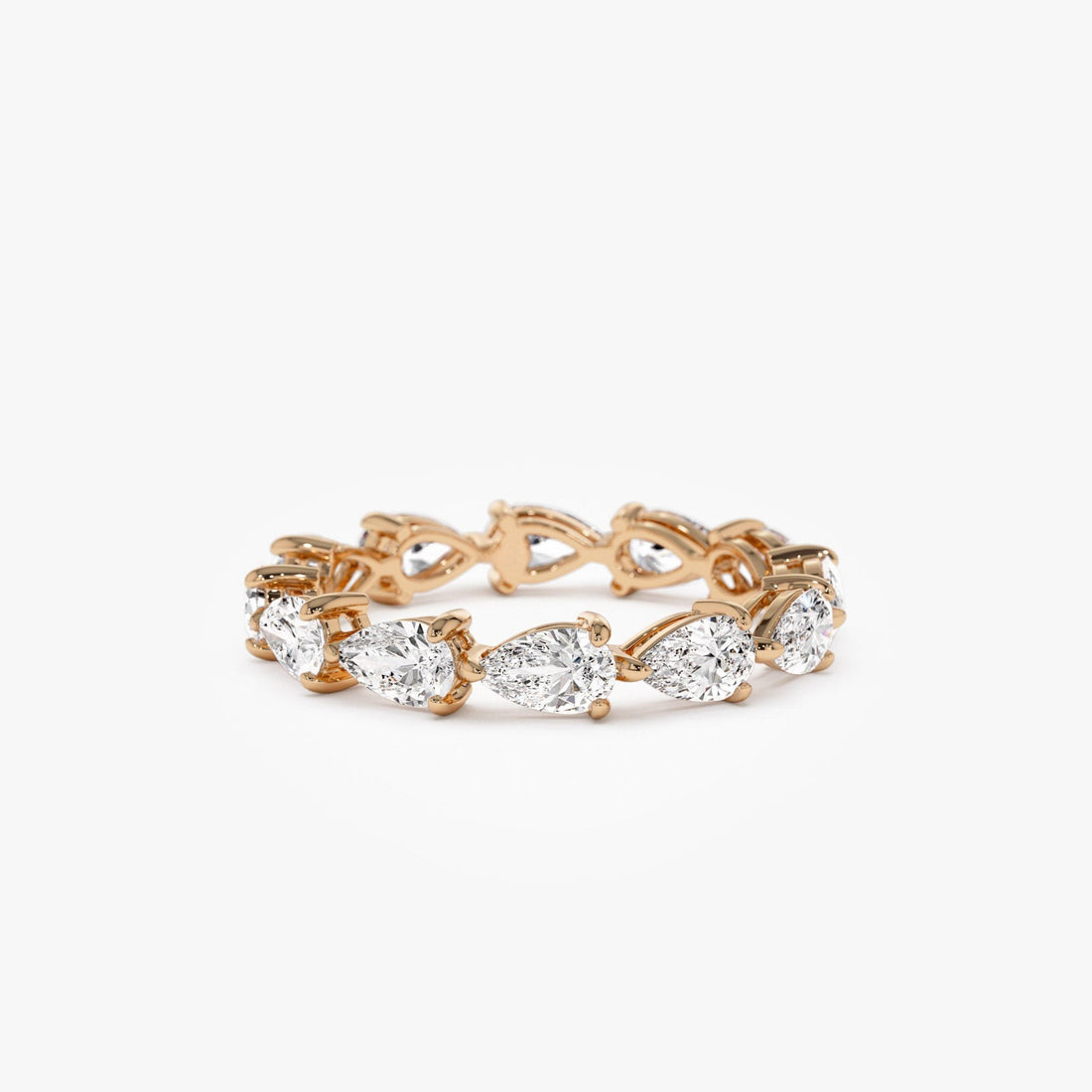Pear Shape Horizontal Full Eternity Lab Grown Diamond Ring