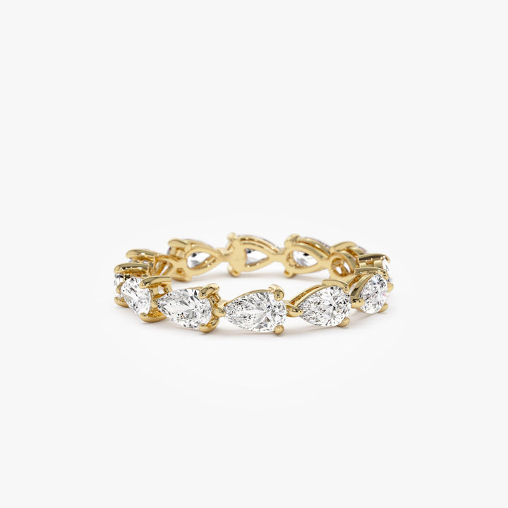 Pear Shape Horizontal Full Eternity Lab Grown Diamond Ring