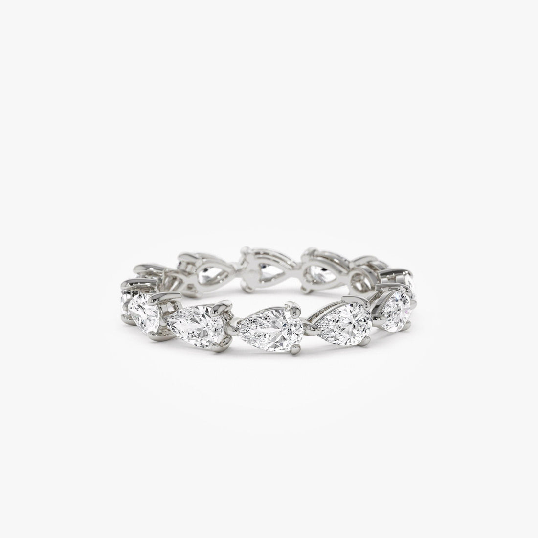 Pear Shape Horizontal Full Eternity Lab Grown Diamond Ring
