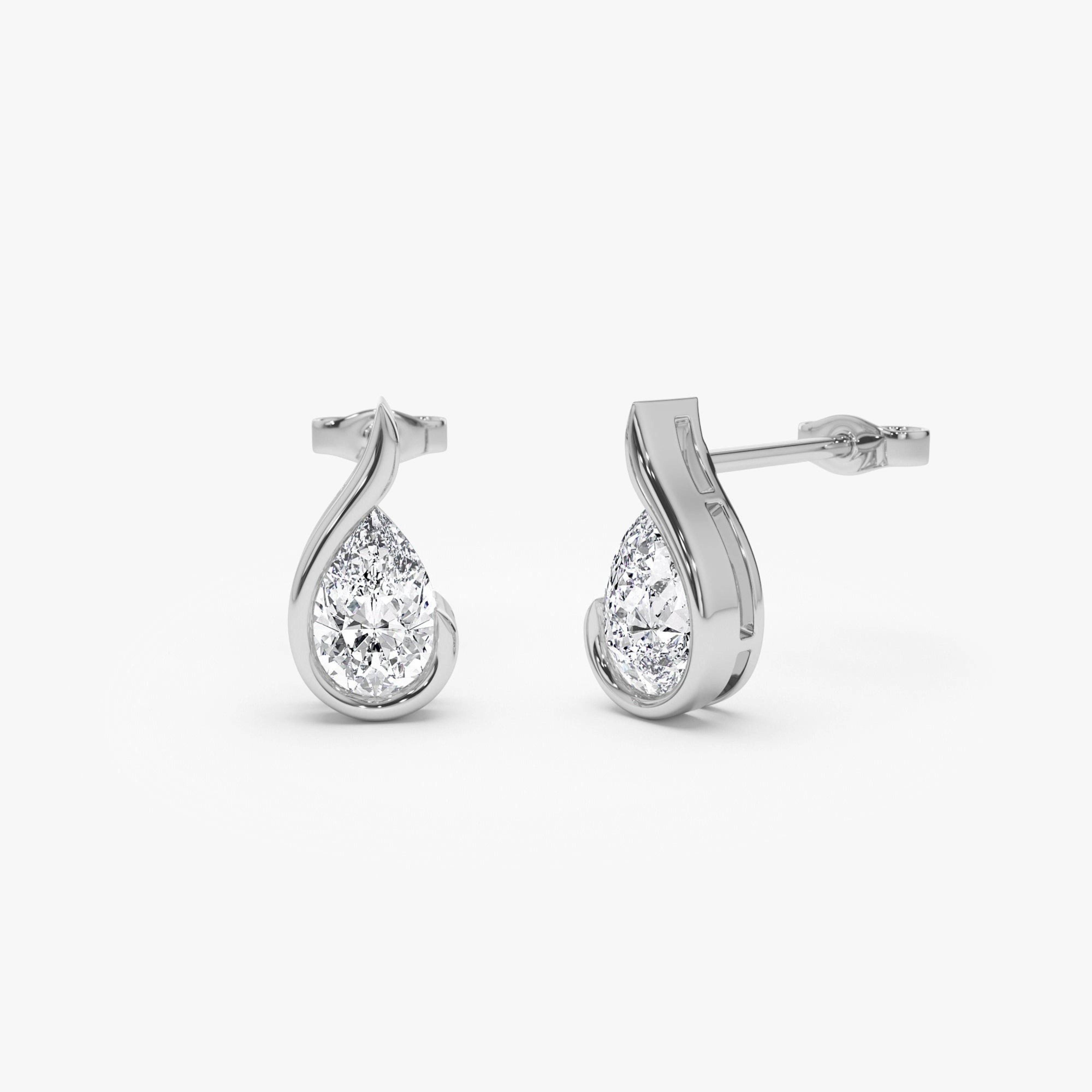 Pear Shape Uniq Lab Grown Diamond Studs