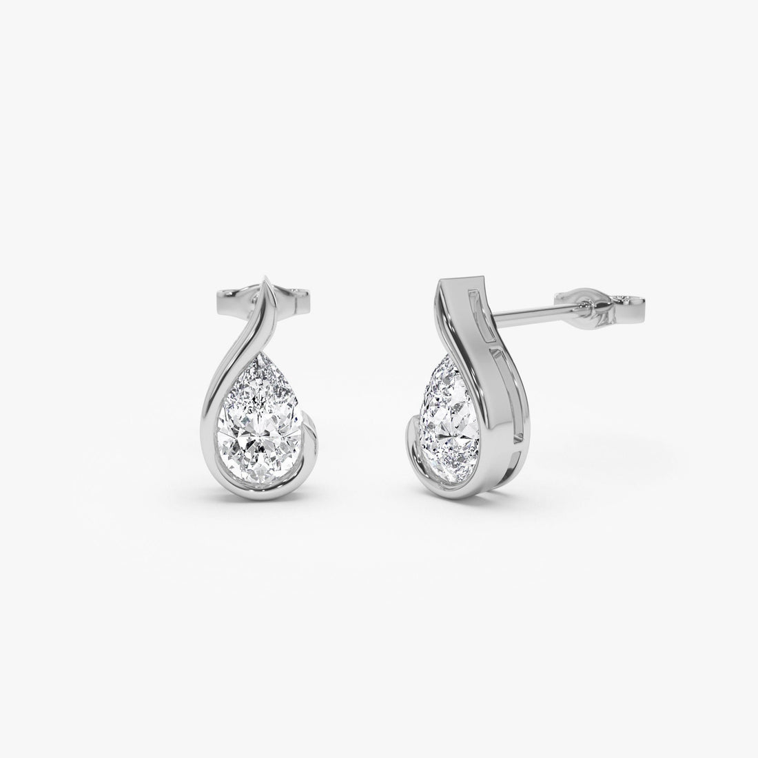 Pear Shape Uniq Lab Grown Diamond Studs