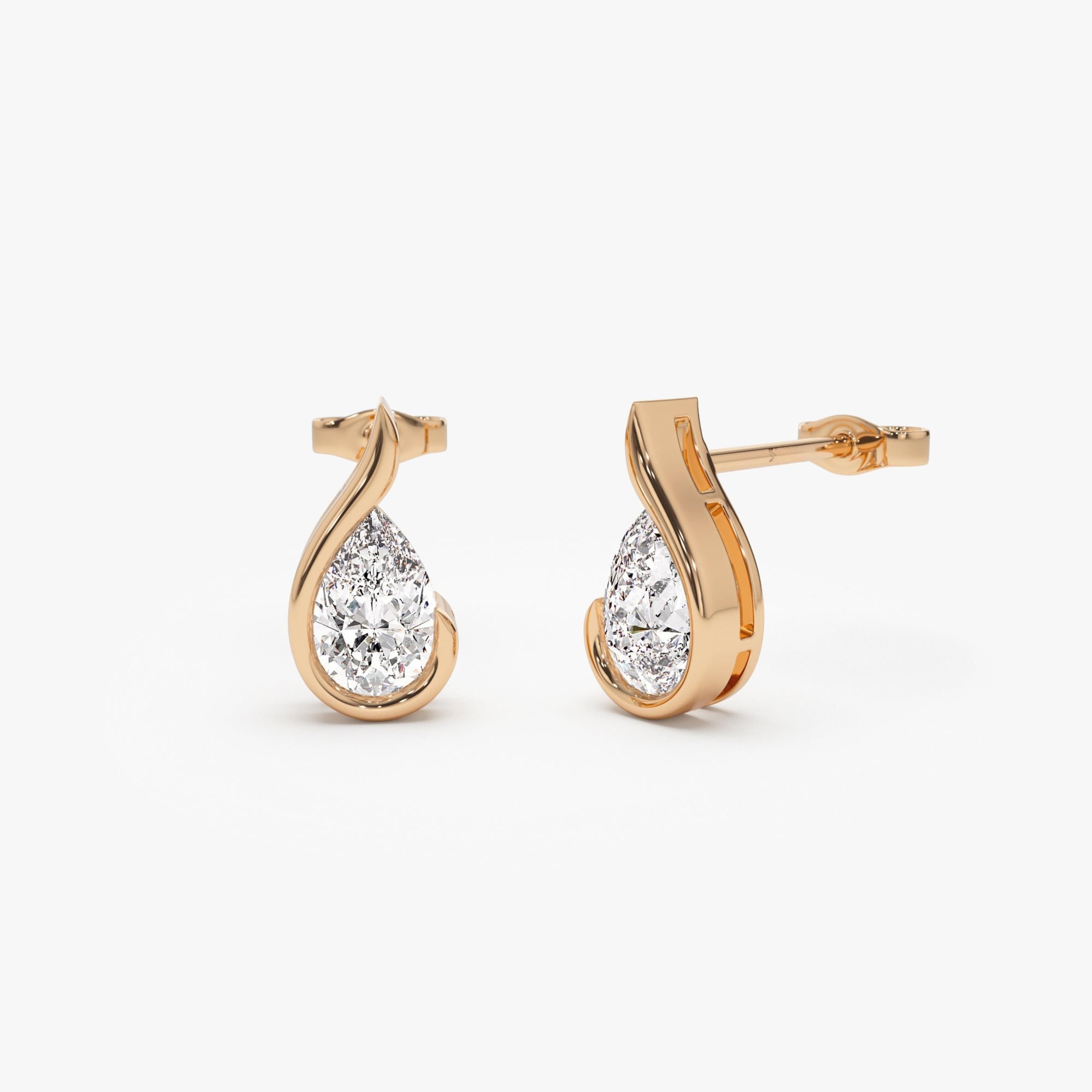 Pear Shape Uniq Lab Grown Diamond Studs