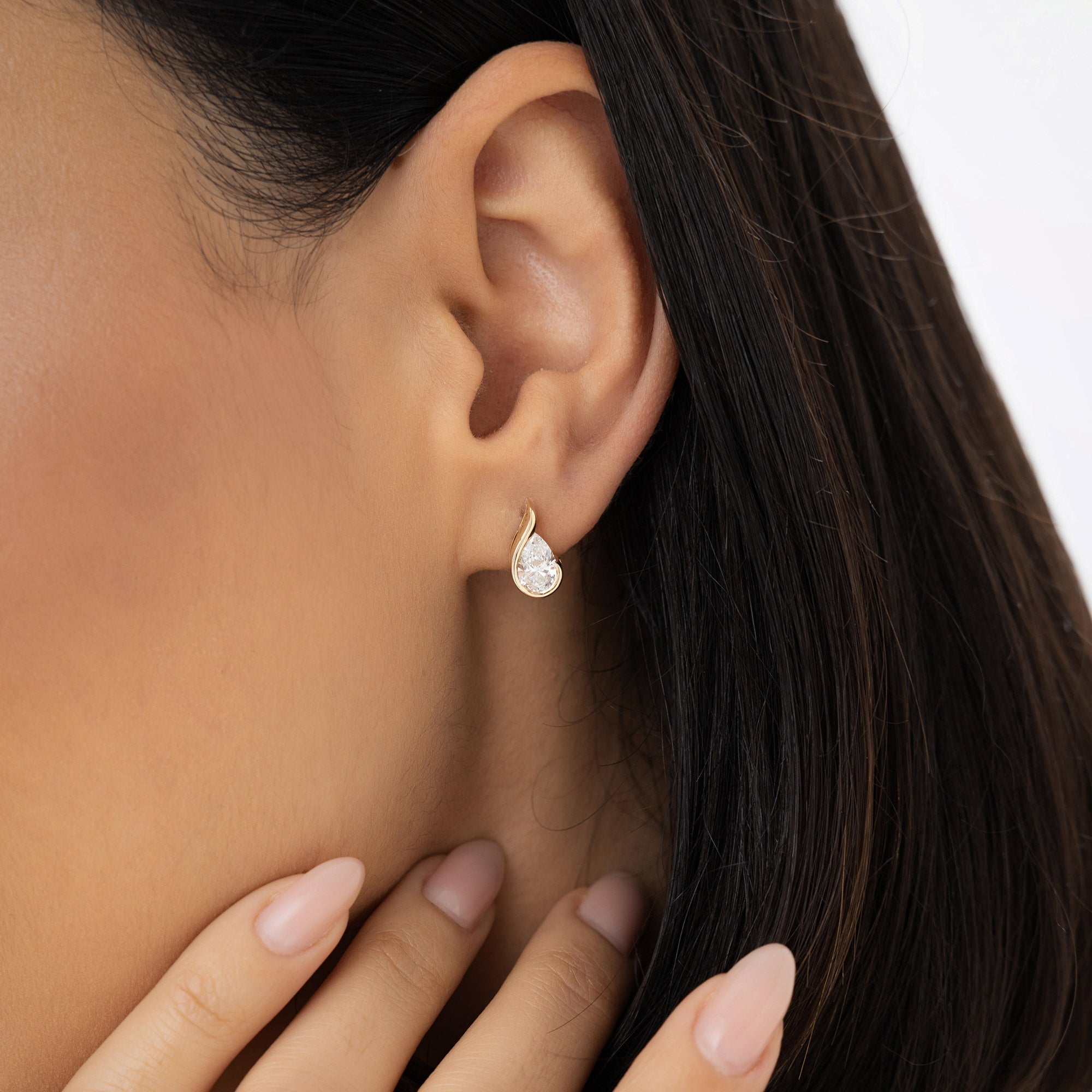 Pear Shape Uniq Lab Grown Diamond Studs
