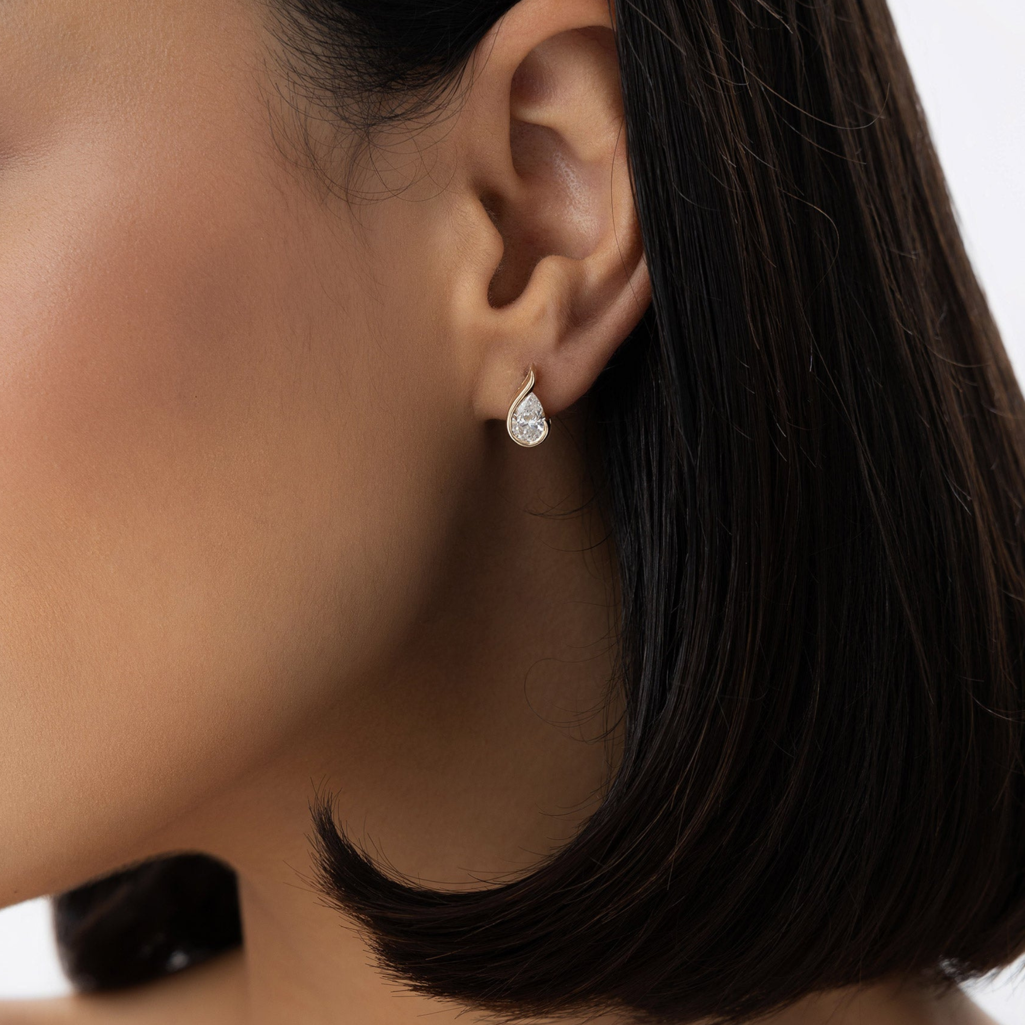 Pear Shape Uniq Lab Grown Diamond Studs