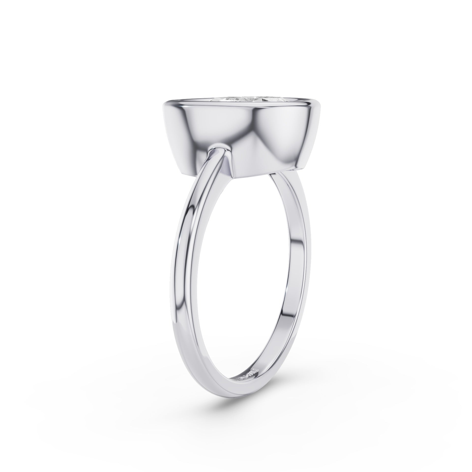 Pear Shaped Lab Grown Diamond Modern Engagement Ring