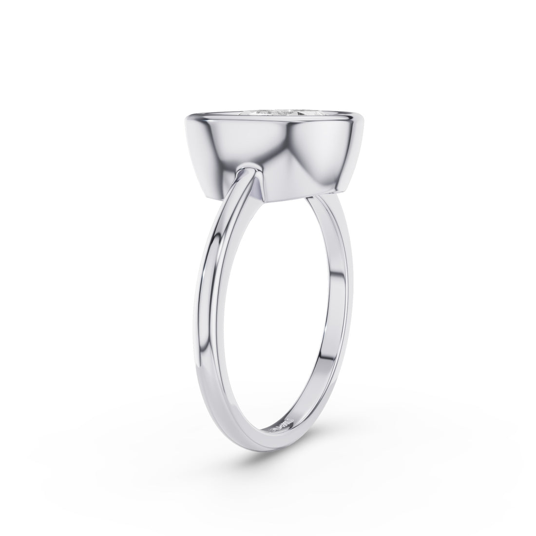 Pear Shaped Lab Grown Diamond Modern Engagement Ring