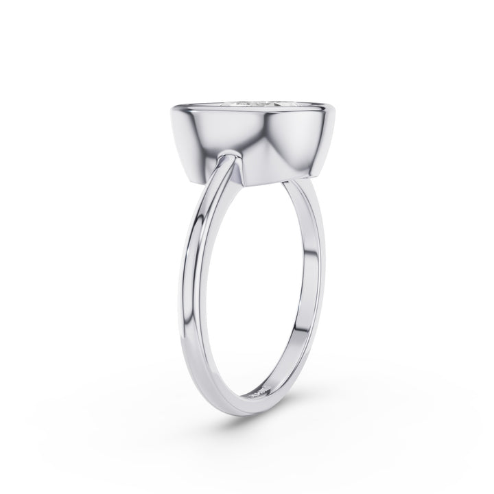 Pear Shaped Lab Grown Diamond Modern Engagement Ring