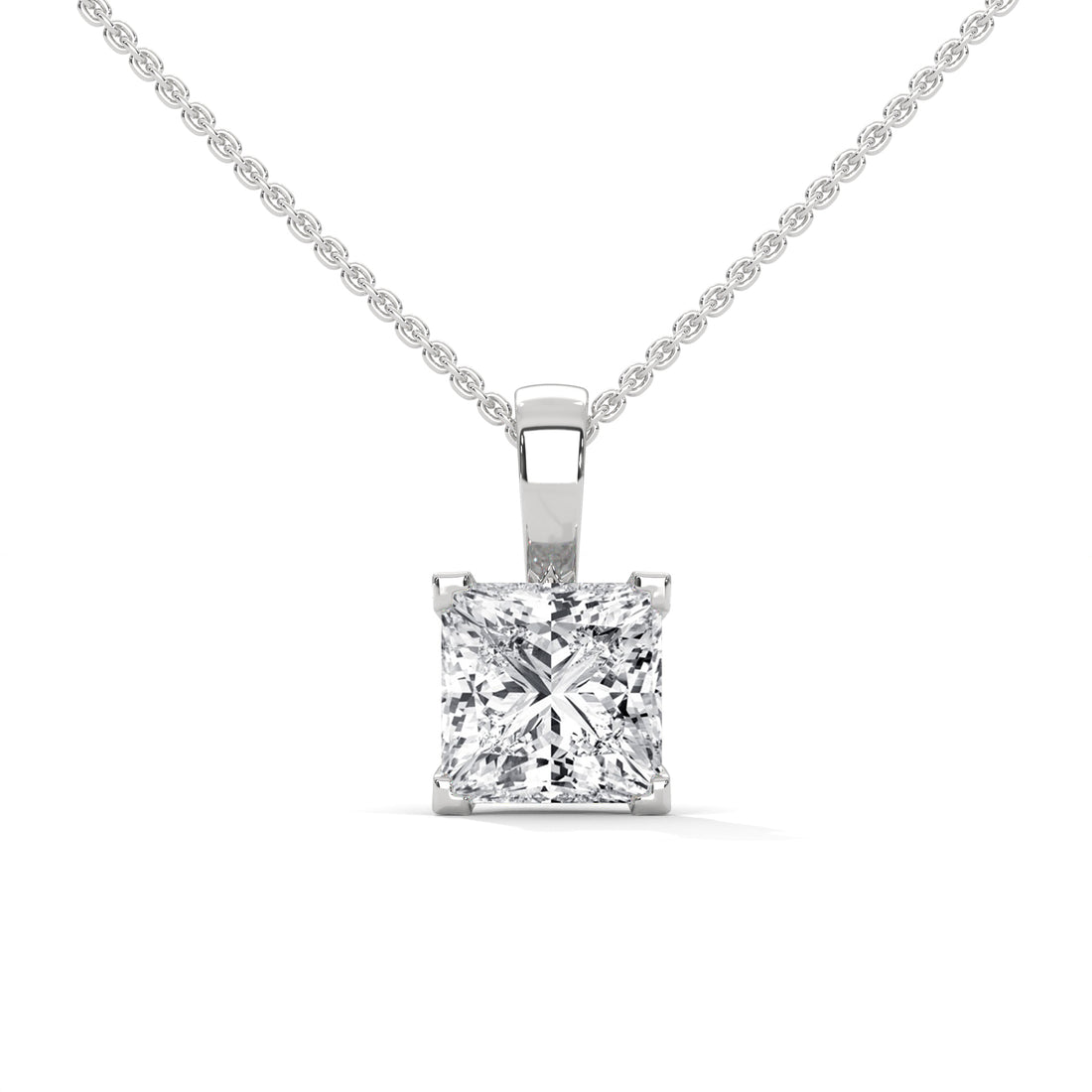 Diamond pendant on a white background