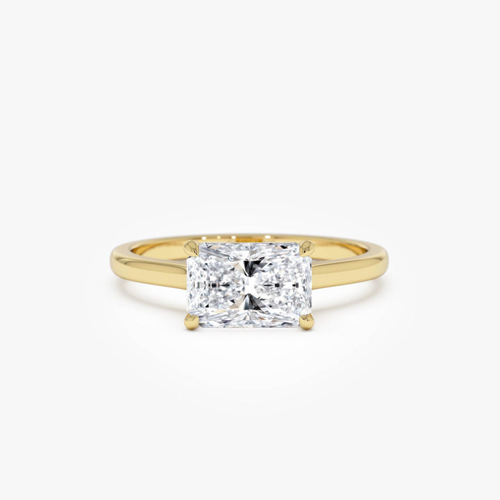 Radiant Cut Lab Grown East West Set Diamond Ring