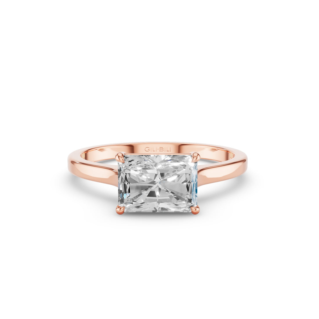Radiant Cut Lab Grown East West Set Diamond Ring
