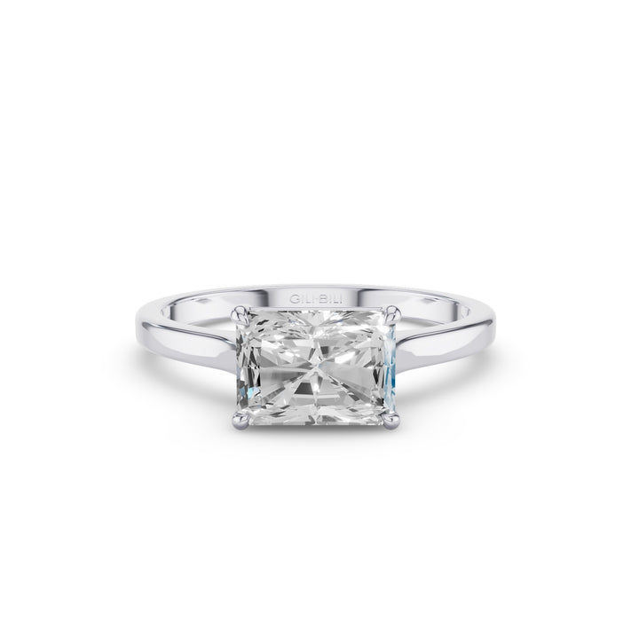 Radiant Cut Lab Grown East West Set Diamond Ring