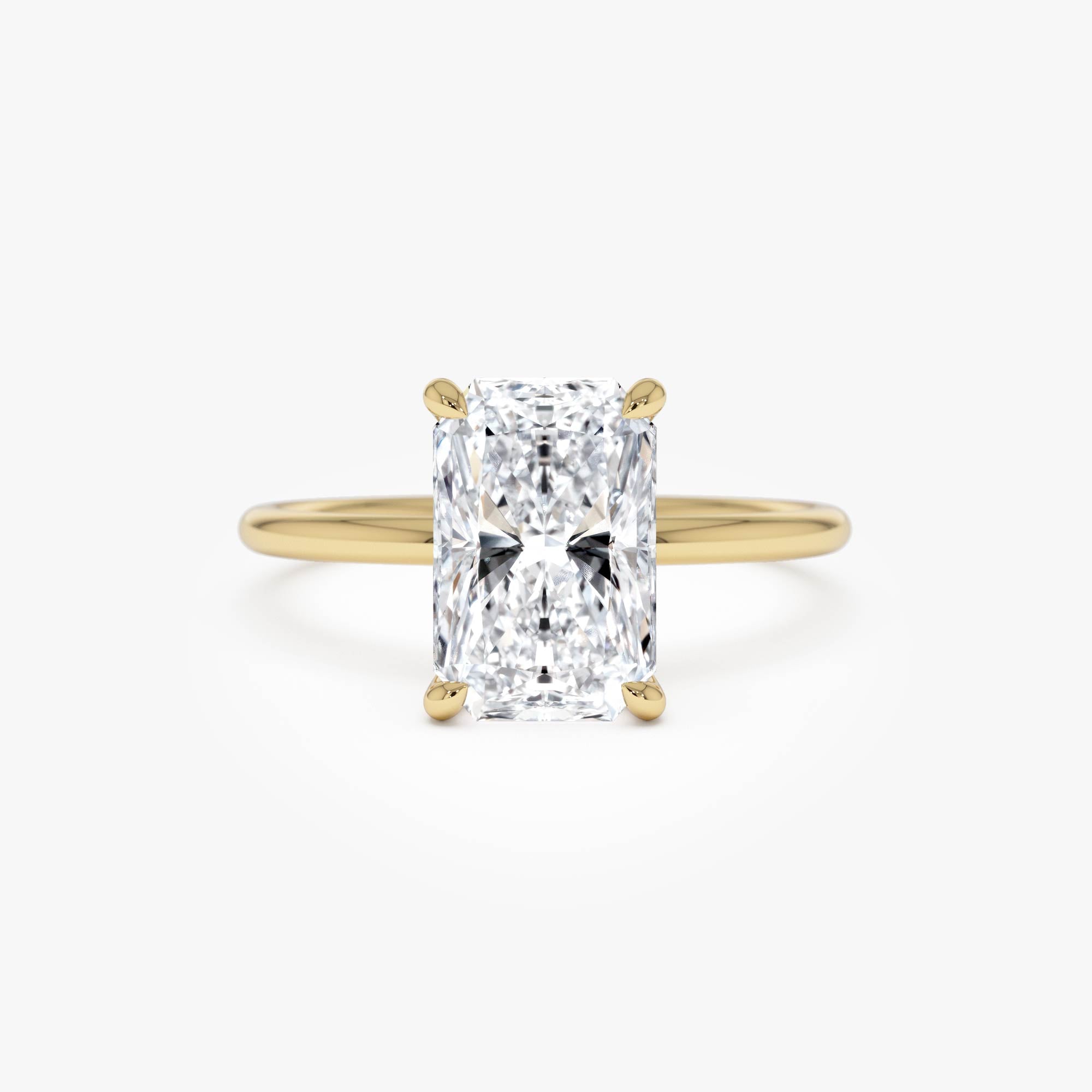 Radiant Cut Solitaire Diamond Engagement Ring