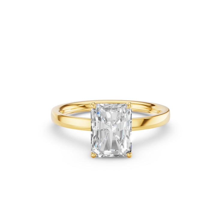 Radiant Cut Solitaire Diamond Engagement Ring