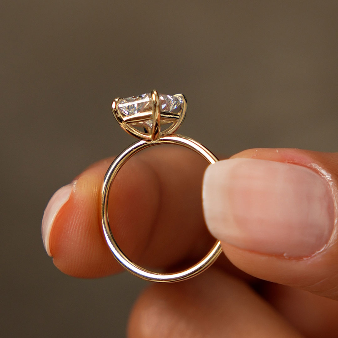 Radiant Cut Solitaire Diamond Engagement Ring